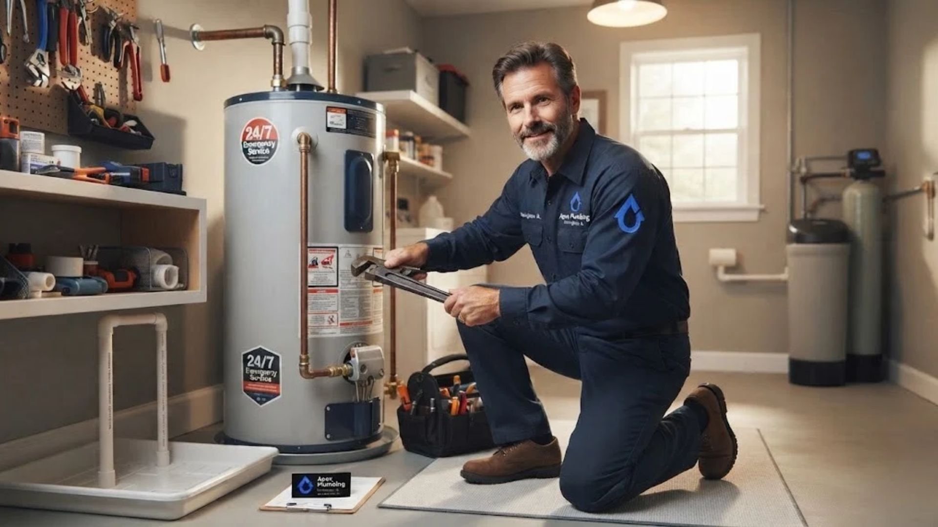 Licensed Birmingham Apex Plumbing technician responding to an emergency call