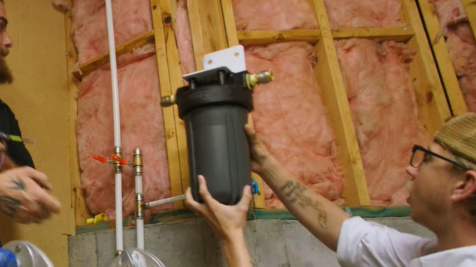 Whole-home water filtration system installed at the main line